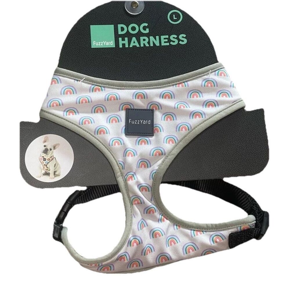 Fuzzyard Dog Harness Size Large NWT Rainbow Gray Pet Pride Puppy Adjustable Gift